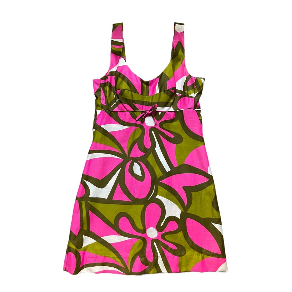 VINTAGE HAWAIIAN PRINT RETRO MINI DRESS